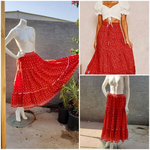 80s Rene Derhy  Skirt‎ BOHO Skirt